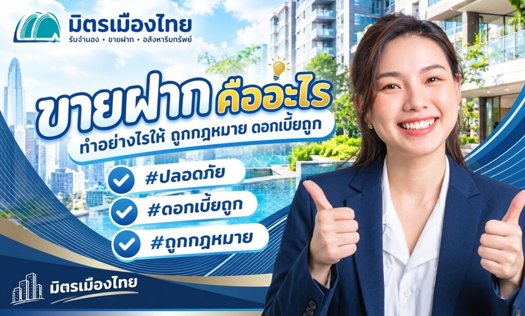 ขายฝาก คือ อะไร มิตรเมืองไทย ขายฝากถูกกฎหมาย