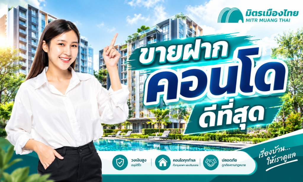 มิตรเมืองไทย รับขายฝากคอนโด ดีที่สุด ดอกถูก