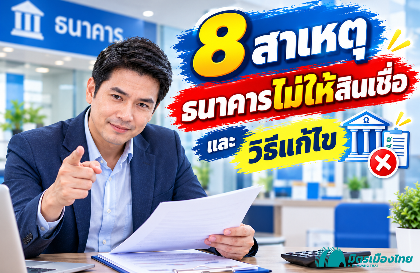ธนาคารไม่อนุมัติสินเชื่อ 8 เหตุผลธนาคารไม่ให้สินเชื่อ