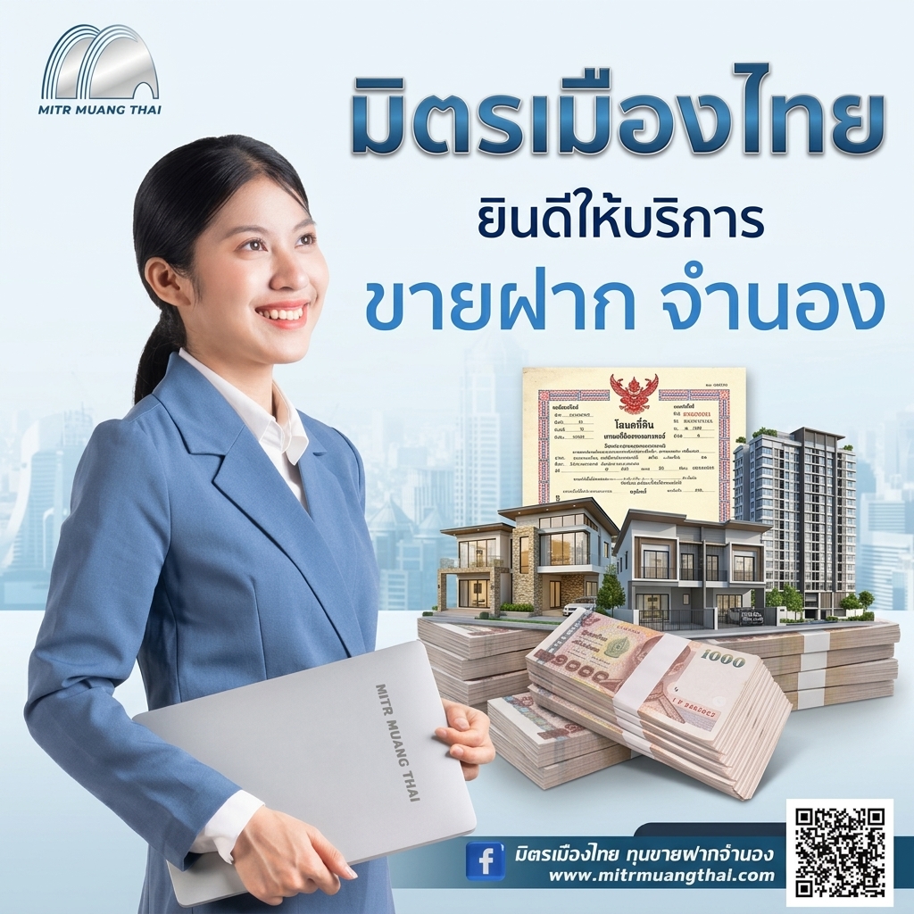มิตรเมืองไทย บริษัทรับขายฝาก บริษัทรับจำนอง ขายฝากที่ดิน บ้าน คอนโด นายทุนขายฝาก จำนอง