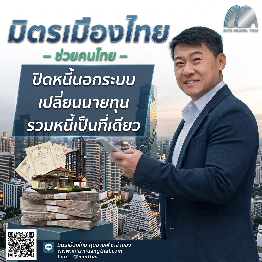 มิตรเมืองไทย ปิดหนี้นอกระบบ เปลี่ยนทุนขายฝากจำนอง รวมหนี้